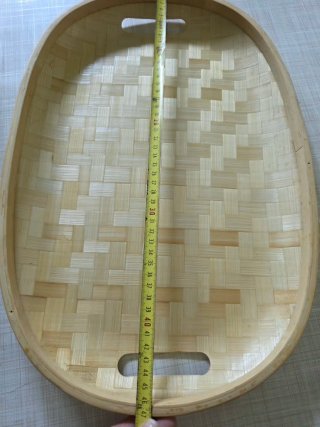 2 Vassoi Bambù Ovali con Manici
