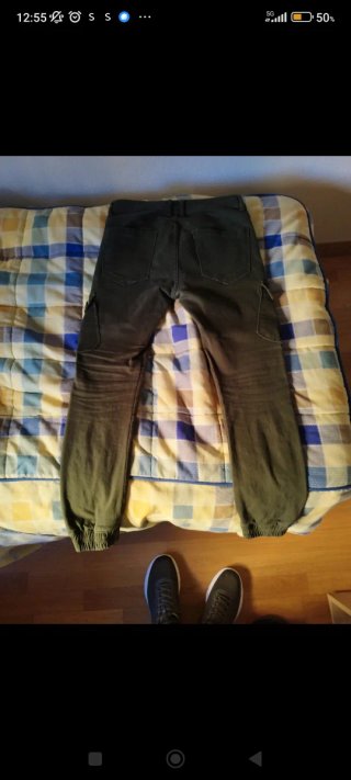 Pantalón cargo largo hombre verde