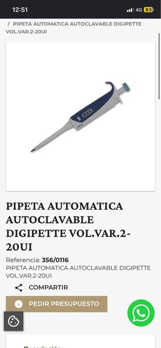Micropipeta Digipette 2-20 µl