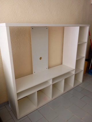 Mueble TV Estantería Blanca