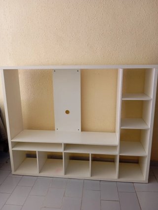 Mueble TV Estantería Blanca