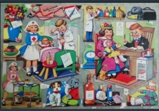 Lamina Cromos troquelados MLP 1433. Médicos