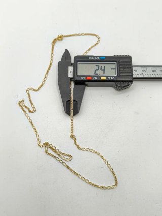 Cadena fina oro 18kt eslabones ovales 60cm largo