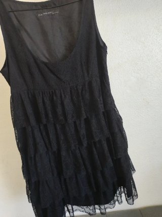Vestido Zara Basic Negro Talla L