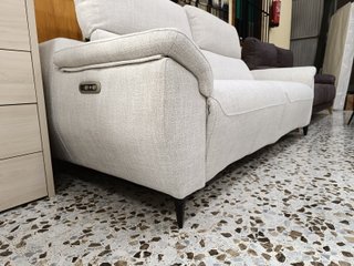 Sofá motorizado 226cm tela gris