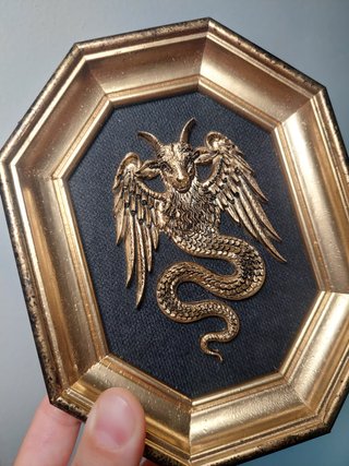 Quadro Chimera Ottagonale Oro Nero
