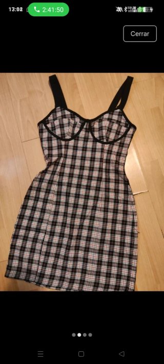 Vestido cuadros bustier pin up negro y rojo cuadro