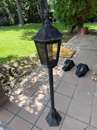 Faroles de jardín negros (2 unidades)