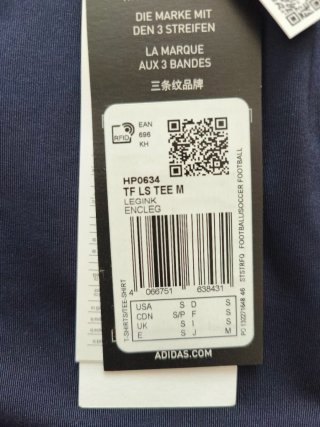 Camiseta térmica Adidas manga larga azul