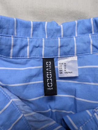 Camisa H&M Rayas Azules Talla M
