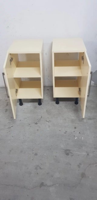 2 Módulos Cocina Beige con Patas Negras