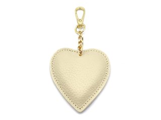 Colgante Corazón Dorado y Beige