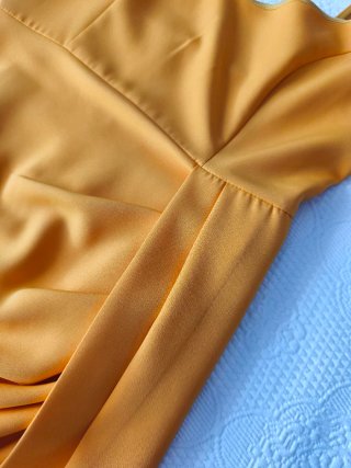 Vestido fiesta naranja mango