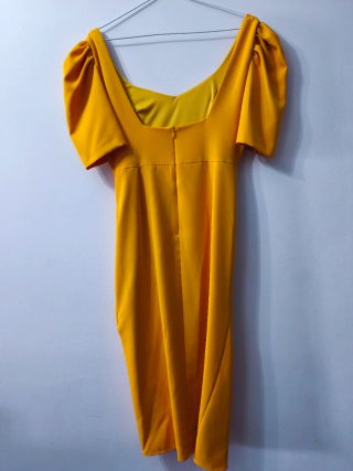 Vestido fiesta naranja mango