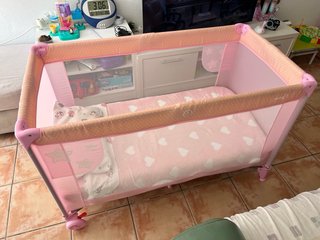 Cuna de viaje Asalvo Baby rosa