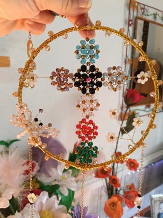 Colgante Atrapasol Cruz 7 Chakras