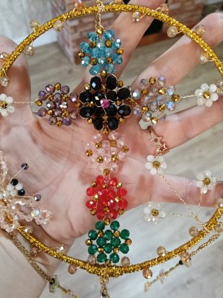 Colgante Atrapasol Cruz 7 Chakras