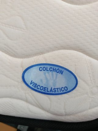 Colchón viscoelástico y somier 150 cm