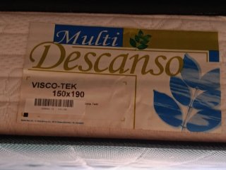 Colchón viscoelástico y somier 150 cm
