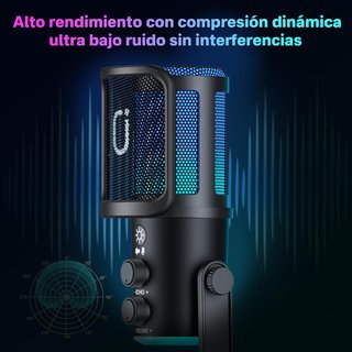 SIN ABRIR Microfóno USB con Iluminación RGB