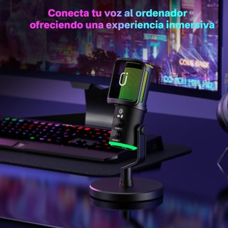 SIN ABRIR Microfóno USB con Iluminación RGB
