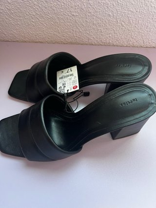 Sandalias lefties tacón negras talla 36