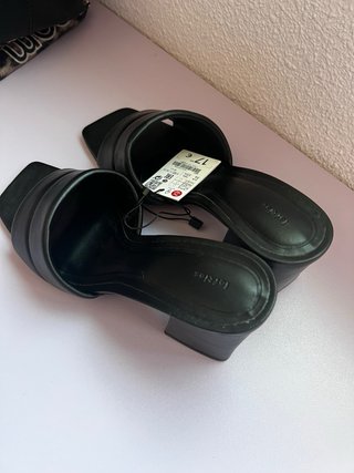 Sandalias lefties tacón negras talla 36