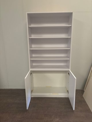 Armario Estantería Blanco 190x92cm con Puertas