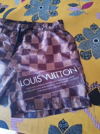 Bañador Louis Vuitton Cuadros Marrón