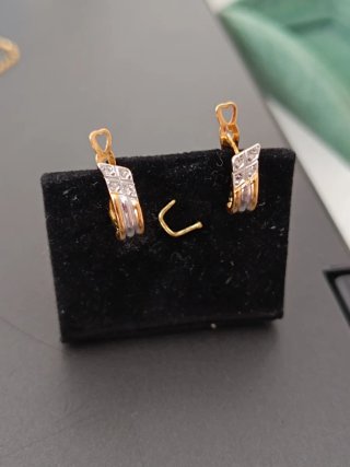 Conjunto de plata bañado en oro 18k