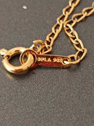 Conjunto de plata bañado en oro 18k