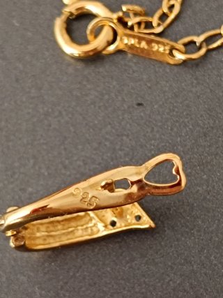 Conjunto de plata bañado en oro 18k