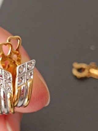 Conjunto de plata bañado en oro 18k