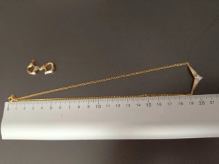 Conjunto de plata bañado en oro 18k