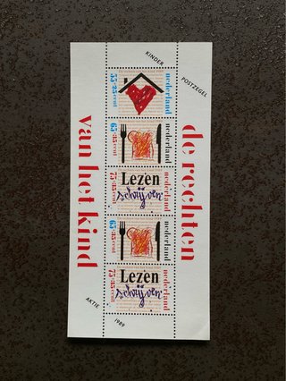 5 Sellos nuevo de Países Bajos 1989