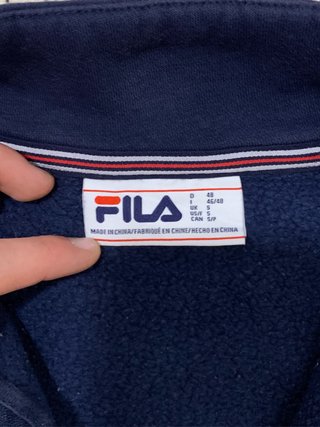 Sudadera Fila Retro Media Cremallera Azul