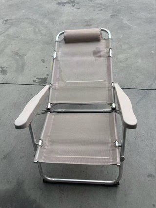 2 Sillas Plegables Playa Beige