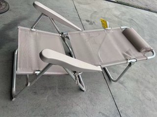 2 Sillas Plegables Playa Beige