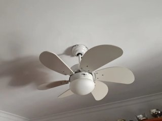 Lámpara Ventilador de Techo Blanca