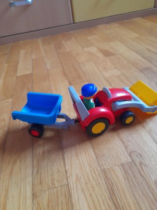 Playmobil 123 Trattore con Rimorchio