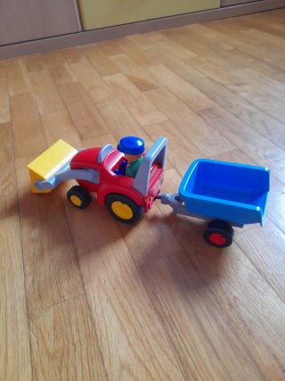 Playmobil 123 Trattore con Rimorchio
