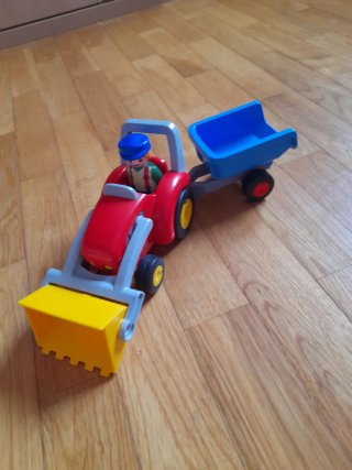 Playmobil 123 Trattore con Rimorchio