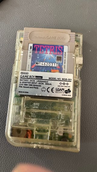 Nintendo Game Boy Pocket transparente+juego tetris