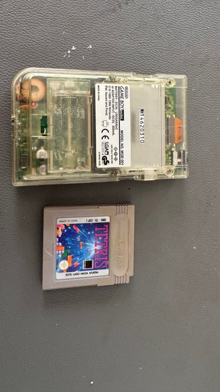 Nintendo Game Boy Pocket transparente+juego tetris
