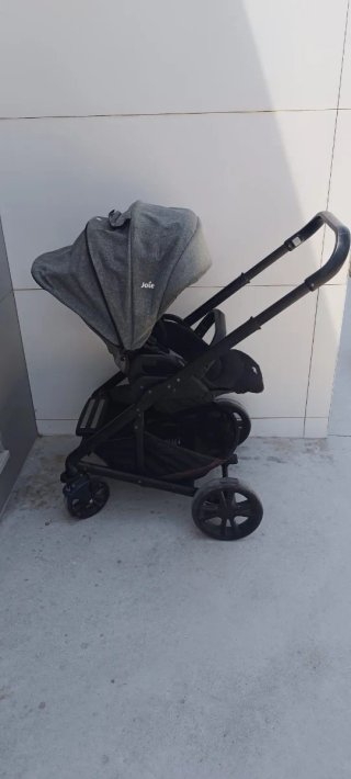 Cochecito Bebé 2 en 1 Joie(Capazo-Silla)gris/negro