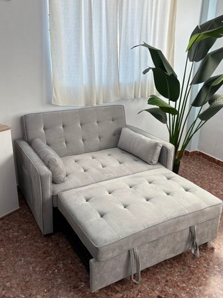 CHOLLO Sofá Cama Gris 2 Plazas Nuevo
