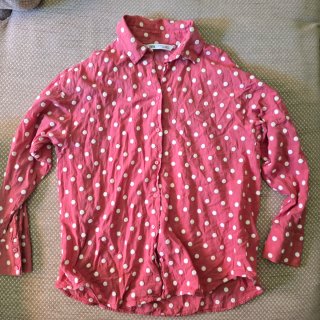 Camisa Zara Topitos Rosa Talla XS