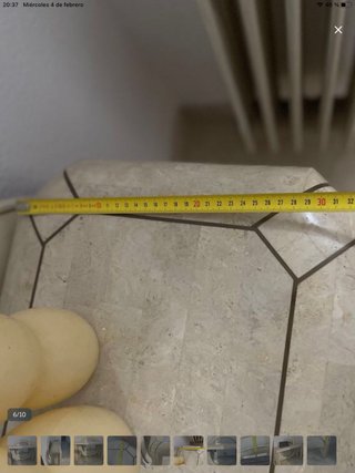Consola piedra teselada y espejo