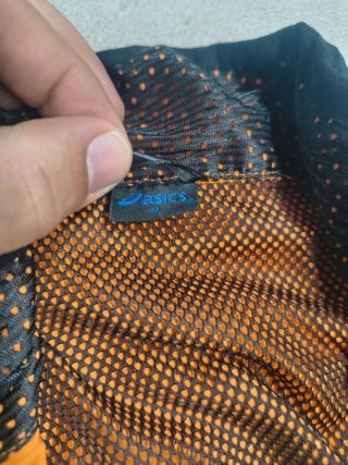 Asics Running Vest Orange Grey Full Zip