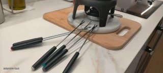 Set Fondue Hierro Fundido 6 Tenedores